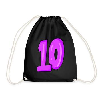 10 - Drawstring Bag - black - Front