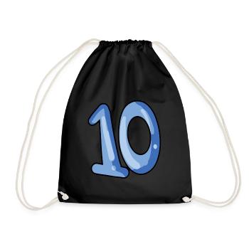 10 - Drawstring Bag - black - Front