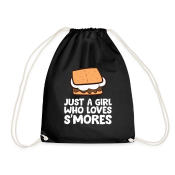Smores Girl Nur ein Mädchen, das Smores liebt - Turnbeutel - Schwarz - Vorne
