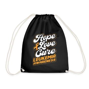 Leukemia Patient Blood Cancer Gift - Drawstring Bag - black - Front