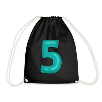 5 - Drawstring Bag - black - Front