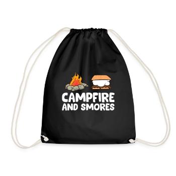 Lustige Smores Liebhaber Lagerfeuer und Smores - Turnbeutel - Schwarz - Vorne