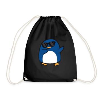 Drôle d’amoureux des pingouins barbotant un pingouin - Sac de sport léger - noir - Devant