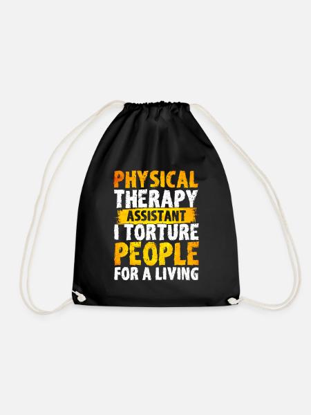 Physiotherapy Therapist Physiotherapist Gift - Drawstring Bag - black