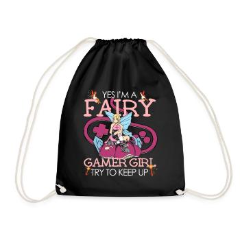 Fairycore Aesthetic Fee Oui Im A Gamer Girl - Sac de sport léger - noir - Devant