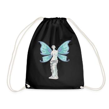 Fairycore Aesthetic Fairy Venus De Milo Statue - Turnbeutel - Schwarz - Vorne