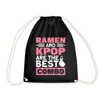 Kpop Music Kpop Fan Kpop Merch Gift - Drawstring Bag - black - Front