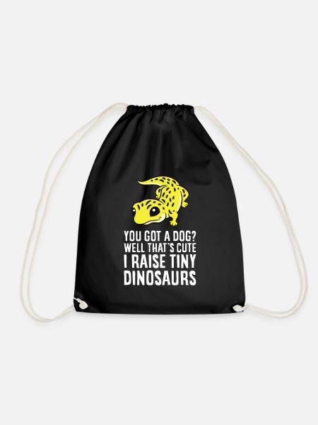 You Got A Dog Well That's Cute I Raise Tiny - Drawstring Bag - black
