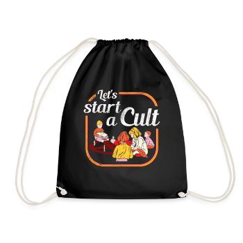 Lets start a Cult - Summon Demons Pentagram Child - Drawstring Bag - black - Front