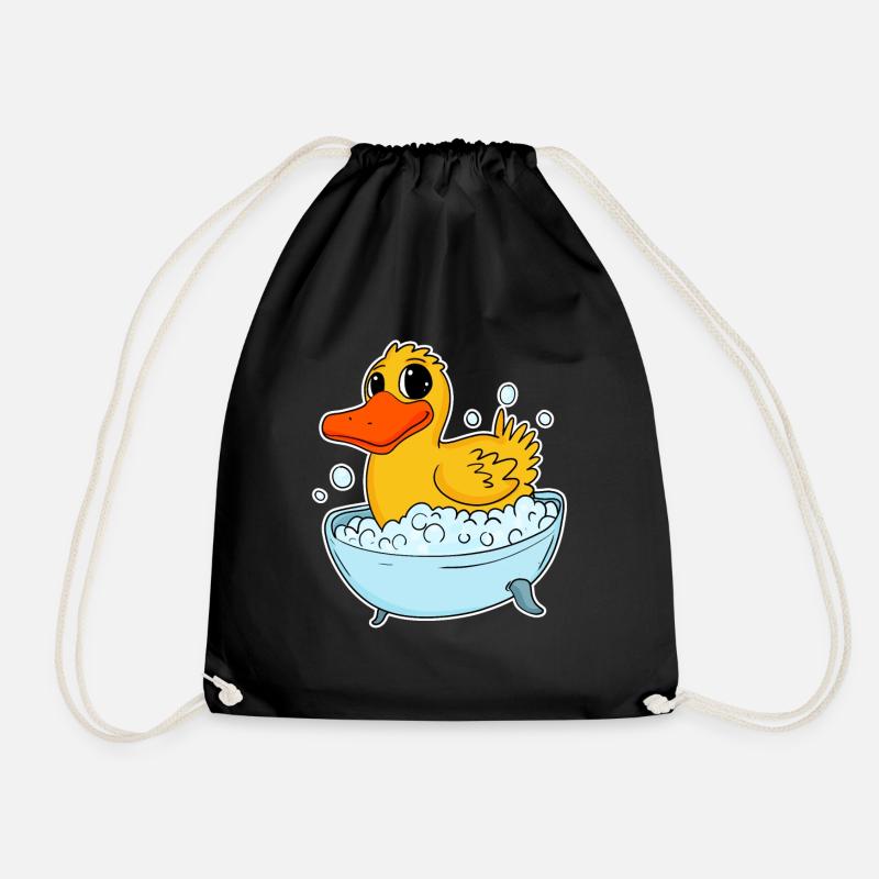 Badeente - Turnbeutel - Schwarz
