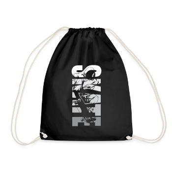 Skate Skater Skateboard - Drawstring Bag - black - Front
