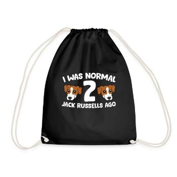 Lustiger Jack Russell Liebhaber Ich war normal - Turnbeutel - Schwarz - Vorne