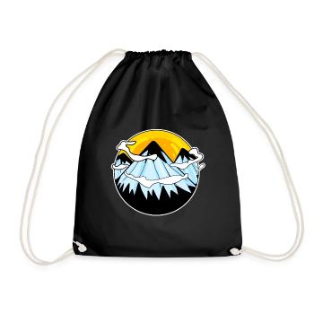 Mountain Mountains - Drawstring Bag - black - Front