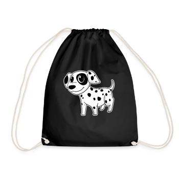 Dalmatian dog dog - Drawstring Bag - black - Front