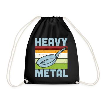 Heavy Metal Pan Frying Pan - Drawstring Bag - black - Front