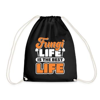 Mushroom Hunter Mushroom Mushrooms Gift - Drawstring Bag - black - Front
