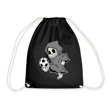 Grim Reaper avec le football - Sac de sport léger - noir - Devant