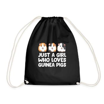 Juste une fille qui aime les cochons d’Inde - Sac de sport léger - noir - Devant