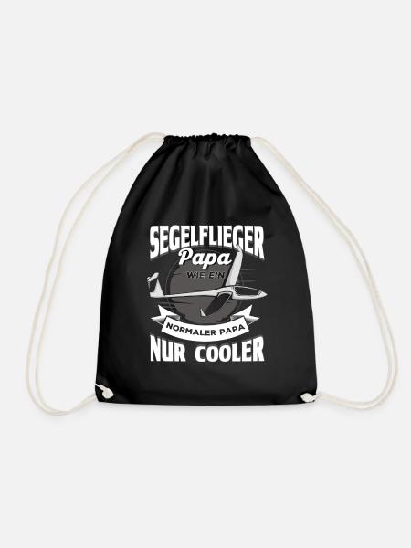 Segelflieger Segelflug Segelfliegen Geschenk - Turnbeutel - Schwarz