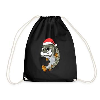 Noël du poisson brochet - Sac de sport léger - noir - Devant