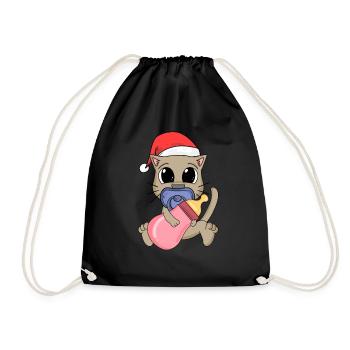 Bébé Chat Noël - Sac de sport léger - noir - Devant
