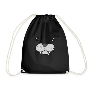 Costume de phoque Costume d’Halloween Sceau Drôles de phoques - Sac de sport léger - noir - Devant