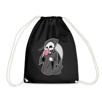 Faucheuse sinistre au café - Sac de sport léger - noir - Devant
