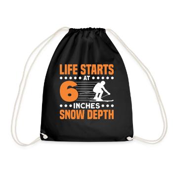 Skieurs Ski Ski Cadeau - Sac de sport léger - noir - Devant