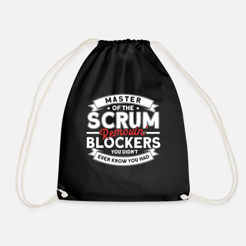 Git Developer Scrum Master Programmer Geschenk - Turnbeutel - Schwarz