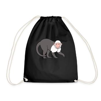 Singe capucin Singe - Sac de sport léger - noir - Devant