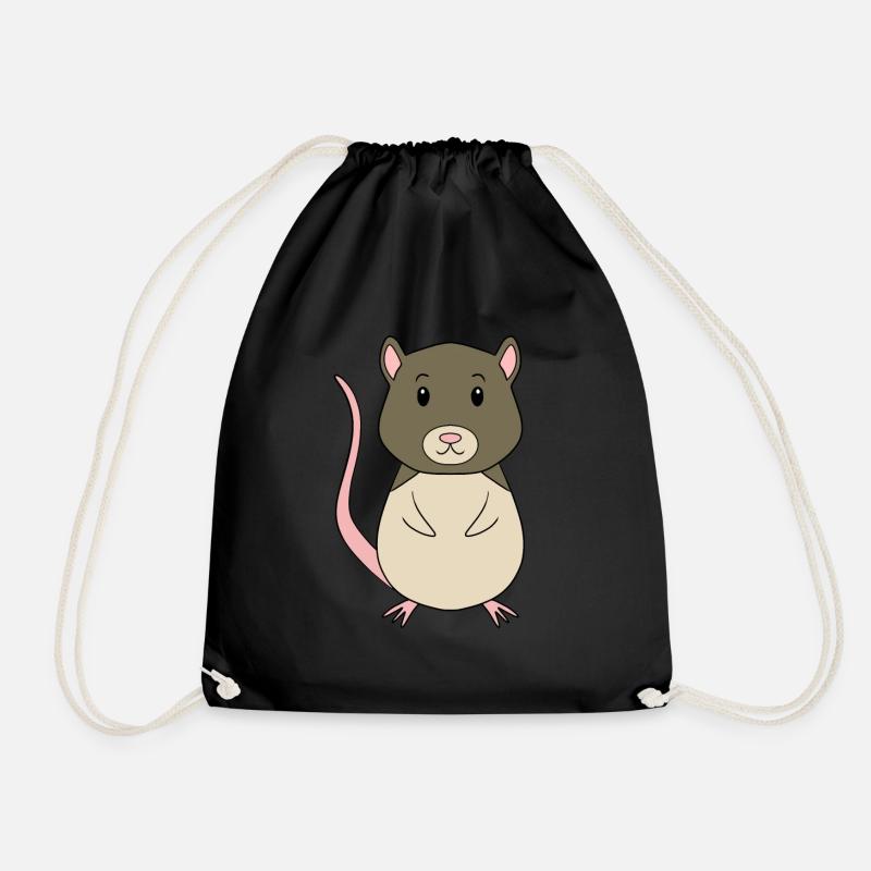 Wühlmaus Maus - Turnbeutel - Schwarz