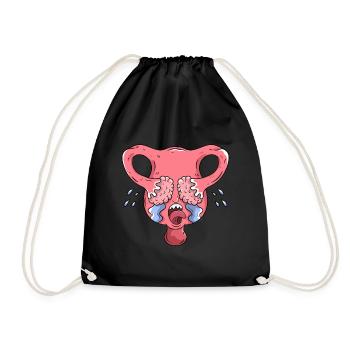 Féminisme de la menstruation utérine - Sac de sport léger - noir - Devant