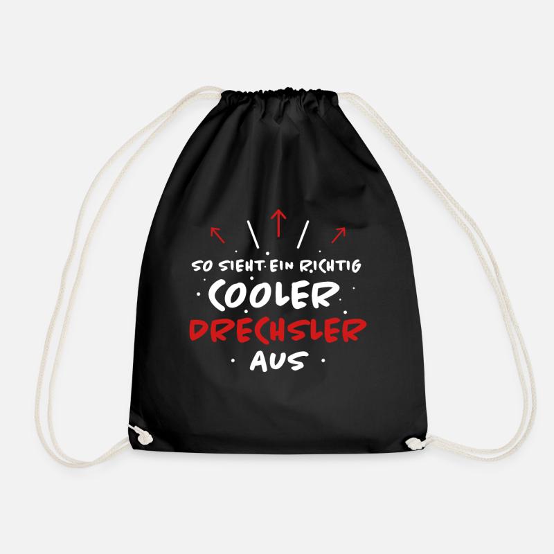 Drechsler Lustiger Spruch Drechseln Beruf Geschenk - Turnbeutel - Schwarz