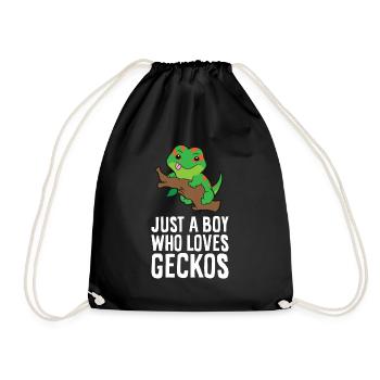 Gecko mignon Juste un garçon qui aime les geckos - Sac de sport léger - noir - Devant