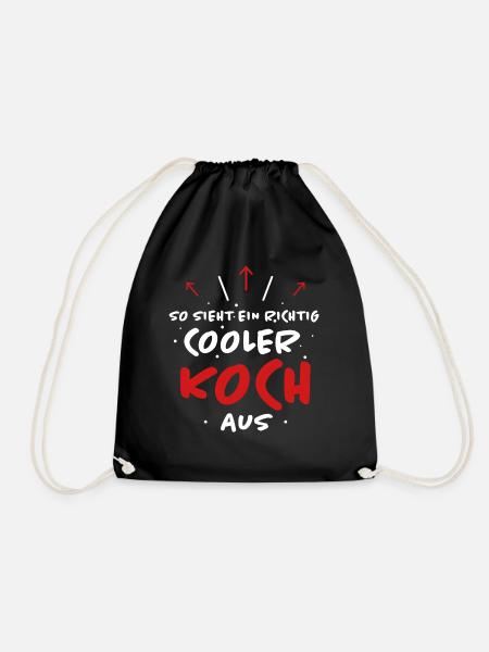 Koch Lustiger Spruch Kochen Küche Beruf Geschenk - Turnbeutel - Schwarz