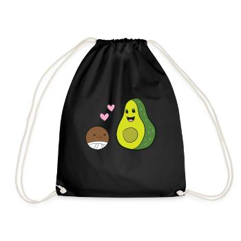Cute Avocado Mom Avocado Love Avocados - Drawstring Bag - black - Front