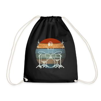 Vitruvian Drummer Drummer Legend - Drawstring Bag - black - Front