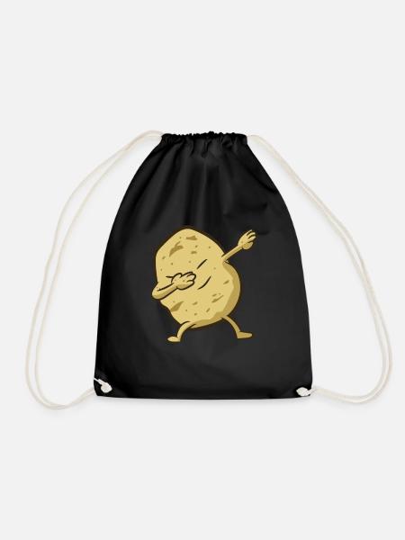Potato - DAB, dabbing, dabbing, dance - Drawstring Bag - black