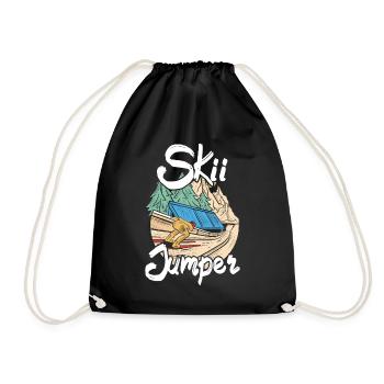 Saut à ski Saut à ski Saut à ski - Sac de sport léger - noir - Devant