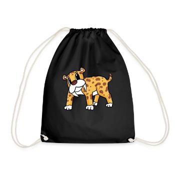 Tigre à dents de sabre - Sac de sport léger - noir - Devant