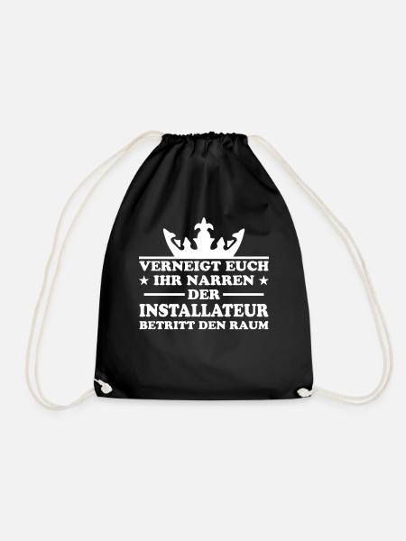 Installateur Job Lustiger Spruch Heizung Geschenk - Turnbeutel - Schwarz