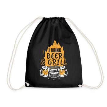 Papa Chef Of The Barbecue Grills Father BBQ - Drawstring Bag - black - Front