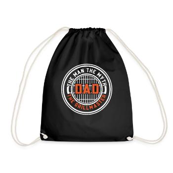Papa Chef Of The Barbecue Grills Father BBQ - Drawstring Bag - black - Front