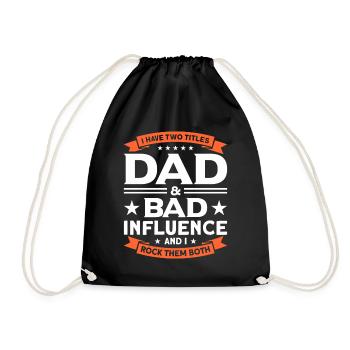 Papa Papa Père Cadeau - Sac de sport léger - noir - Devant