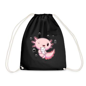 Kawaii Axolotl Pun Cat Lover Cadeau - Sac de sport léger - noir - Devant