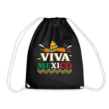 Viva Mexico Sambrero - Drawstring Bag - black - Front