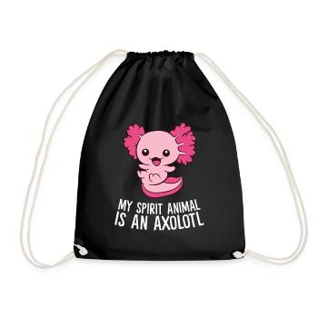 Mignon animal de compagnie Axolotl Mon animal spirituel est - Sac de sport léger - noir - Devant