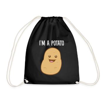 I'm a Potato - Drawstring Bag - black - Front