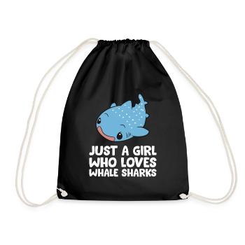 Juste une fille qui aime les requins-baleines - Sac de sport léger - noir - Devant