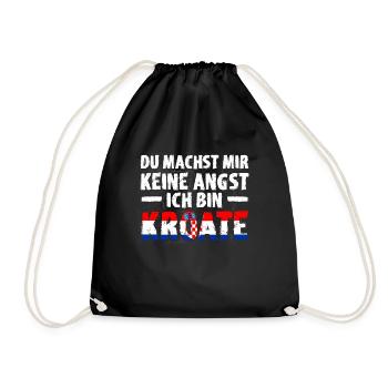 Kroatien Flagge Kroate Kroatien Geschenk - Turnbeutel - Schwarz - Vorne